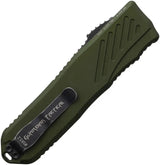 Guardian Tactical Auto Recon 035 G2 OTF Knife - MagnaCut Steel Serrated Spear Point, OD Green Aluminum Handle by Guardian Tactical