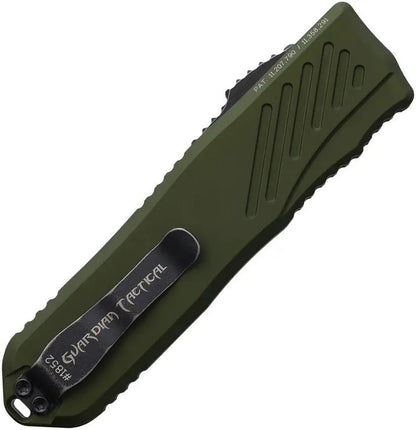 Guardian Tactical Auto Recon 035 G2 OTF Knife - MagnaCut Steel Serrated Spear Point, OD Green Aluminum Handle by Guardian Tactical