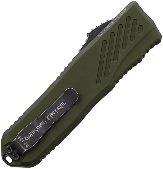 Guardian Tactical Auto Recon 035 G2 OTF Knife - MagnaCut Tanto Blade, Automatic Opening, OD Green Aluminum Handle by Guardian Tactical