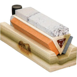 Gatco Arkansas Tri Hone 8T001 - Three Stone Sharpening System With Wood Triangle And Honing Oil by Gatco