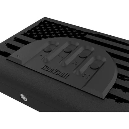 Gun Vault Micro Vault Flag Edition MV500F - Instant Open No Eyes Keypad With All Steel Case And American Flag Artwork by Gun Vault