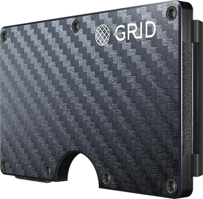 GRID Carbon Fiber Wallet CARBON-CLIP - RFID Protection With Slim Durable Build Quality by GRID Wallet