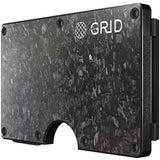 Grid Forged Carbon Fiber Wallet FRGCARBONCLIP - RFID Blocking, 12 Card Capacity, Slim Money Clip by GRID Wallet