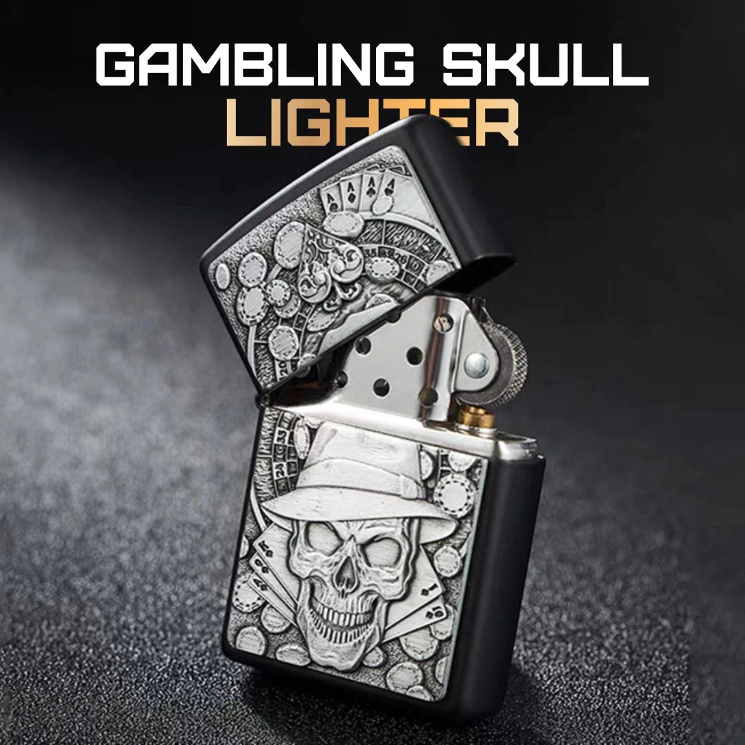 Zippo Gambling Skull Lighter 49183 by Zippo
