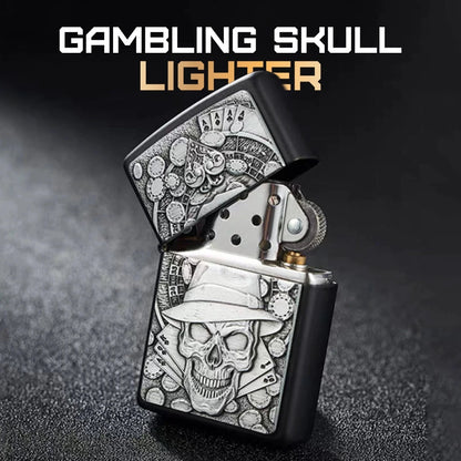 Zippo Gambling Skull Lighter 49183 by Zippo
