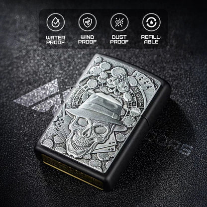 Zippo Gambling Skull Lighter 49183 by Zippo