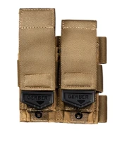 Gerber Custom Fit Dual Sheath Berry Compliant MOLLE Compatible Tactical Pouch Holds Two Items And Pen by Gerber