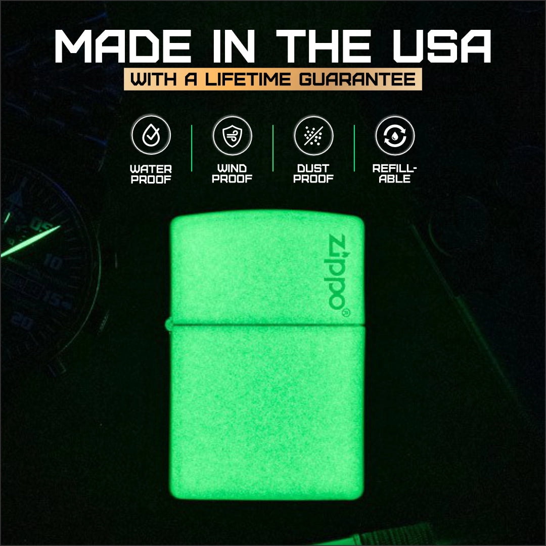 Zippo Glow In Dark Zippo Logo 49193ZL