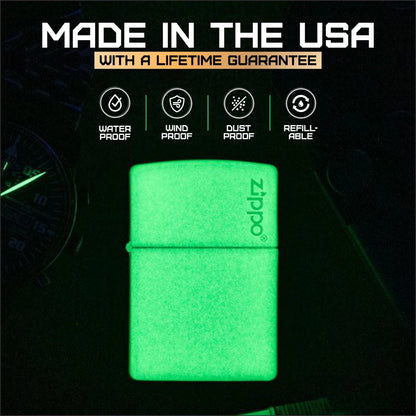 Zippo Glow In Dark Zippo Logo 49193ZL