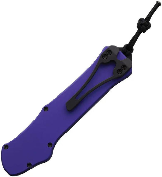 Heretic Knives Auto Hydra OTF Tanto Purple - Automatic Opening Knife With MagnaCut Steel Blade And Aluminum Handle by Heretic Knives