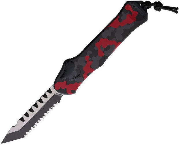 Heretic Knives Auto Hydra OTF Recurve Red H006-10C-RCAMO by Heretic Knives