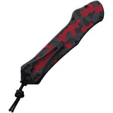Heretic Knives Auto Hydra OTF Recurve Red Camo Aluminum Handle - Automatic Opening with MagnaCut Serrated Tonto Blade by Heretic Knives