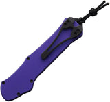 Heretic Knives Auto Hydra OTF Recurve Purple H008-10A-PU - Automatic Opening, MagnaCut Blade, Purple Aluminum Handle by Heretic Knives