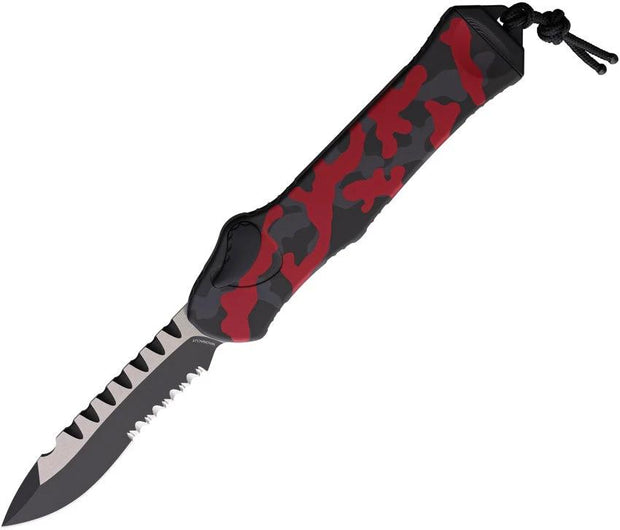 Heretic Knives Auto Hydra OTF Recurve Red H008-10B-RCAMO by Heretic Knives