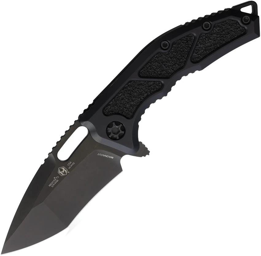 Heretic Knives Medusa Framelock Recurve DLC H0106AT by Heretic Knives