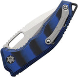 Heretic Knives Auto Medusa Button Lock - Automatic Opening with MagnaCut Tanto Blade and Blue G10 Handle by Heretic Knives