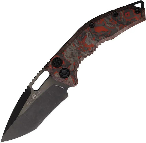 Heretic Knives Auto Medusa Button Lock RedCF H012-6A-RDCC by Heretic Knives