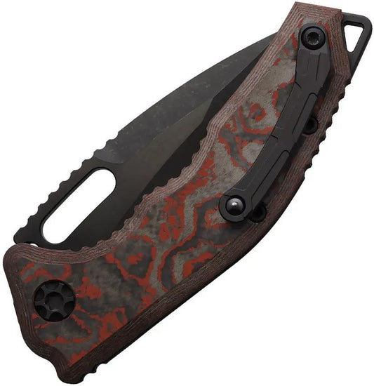 Heretic Knives Auto Medusa Button Lock RedCF H012-6A-RDCC by Heretic Knives