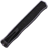 Heretic Knives Auto Cleric II OTF DLC FS Gray - 4.25in Black DLC Serrated MagnaCut Tanto Blade with Gray Aluminum Handle by Heretic Knives