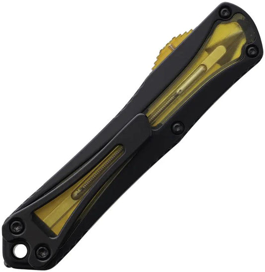 Heretic Knives Auto Manticore S OTF Knife - MagnaCut Double Edge Blade With Ultem Handle Dark Edition by Heretic Knives
