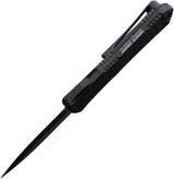 Heretic Knives Auto Manticore S OTF Frag H024F-10A-T - Automatic Dagger With MagnaCut Blade And Black Aluminum Handle by Heretic Knives