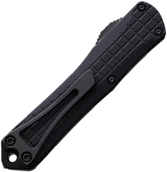Heretic Knives Auto Manticore S OTF Knife - Frag Pattern Handle With Black DLC CPM MagnaCut Blade by Heretic Knives