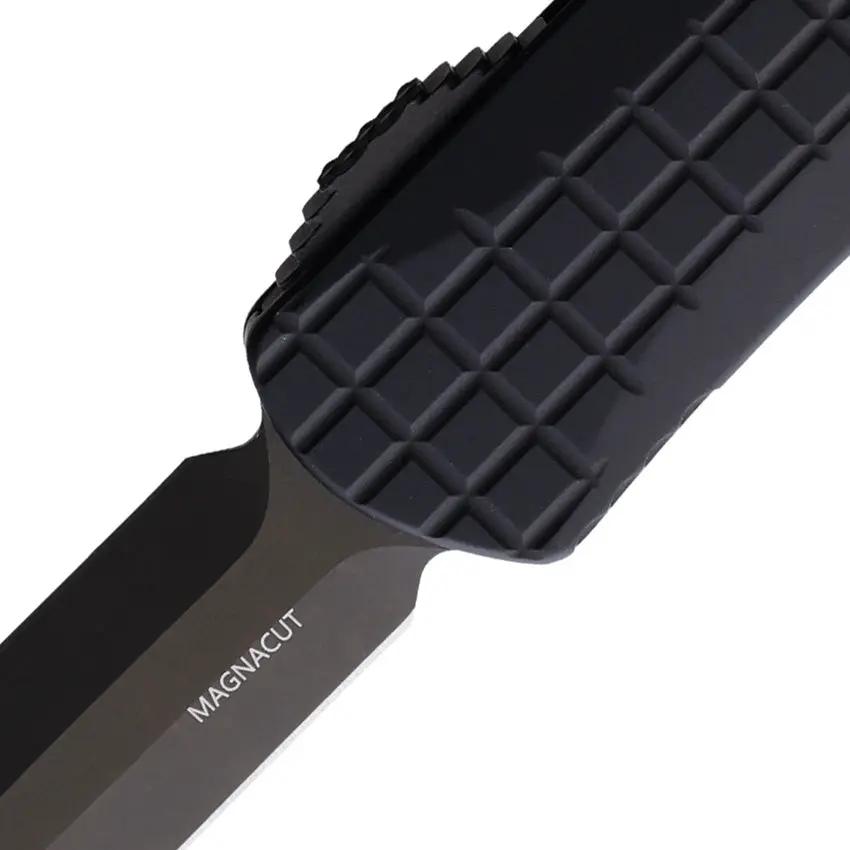 Heretic Knives Auto Manticore S OTF Knife - Frag Pattern Handle With Black DLC CPM MagnaCut Blade by Heretic Knives