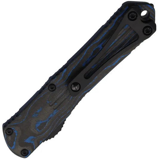 Heretic Knives Auto Manticore S OTF Blue H025-6A-BLU/CF by Heretic Knives