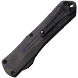 Heretic Knives Auto Manticore E OTF - Black DLC Coated Partially Serrated Elmax Bowie Blade by Heretic Knives