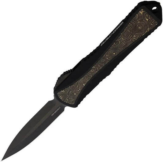 Heretic Knives Auto Manticore OTF Gold H028-6A-FC/TIN by Heretic Knives