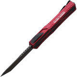 Heretic Knives Auto Colossus OTF Tanto Red - Automatic Opening, MagnaCut Blade, Red Aluminum Handle by Heretic Knives
