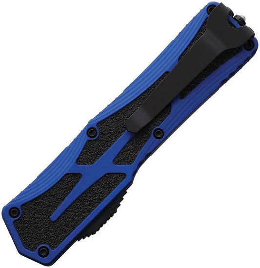 Heretic Knives Auto Colossus OTF - Blue DLC Coated MagnaCut Blade With Automatic Opening by Heretic Knives