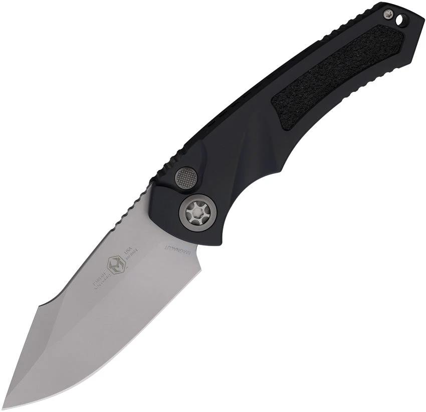 Heretic Knives Auto Pariah Button Lock BB Blk H0483A by Heretic Knives