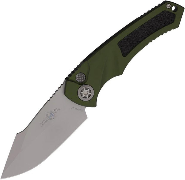 Heretic Knives Auto Pariah Button Lock Grn H0483AGRN by Heretic Knives