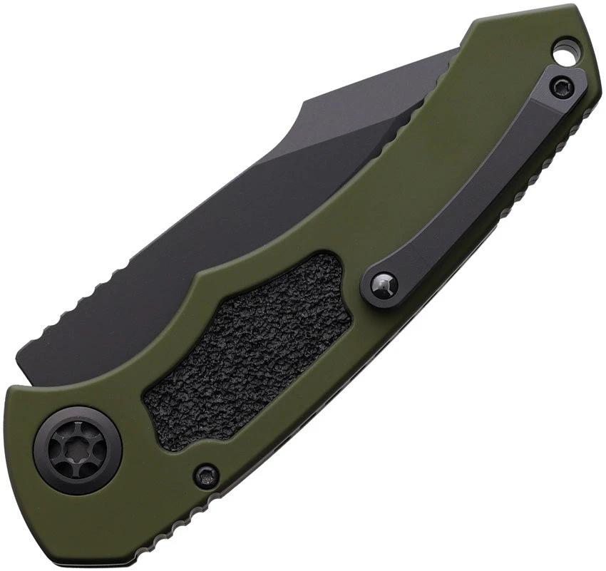 Heretic Knives Auto Pariah Button Lock OD H048-4A-GRN by Heretic Knives