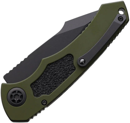 Heretic Knives Auto Pariah Button Lock OD H048-4A-GRN by Heretic Knives