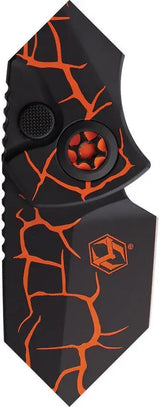 Heretic Knives Auto Pariah Button Lock Org H048 MAG-OR - Automatic Opening MagnaCut Blade In Orange Magma by Heretic Knives