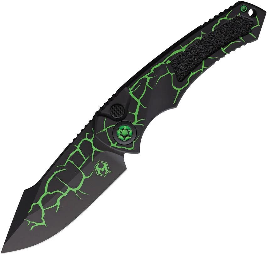 Heretic Knives Auto Pariah Button Lock Grn H048-MAG-TX by Heretic Knives