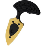 Heretic Knives Sleight Push Dagger - Gold TiNi Coated 3 In CPM 20CV Blade 5.5 In Overall Detachable Black Aluminum by Heretic Knives