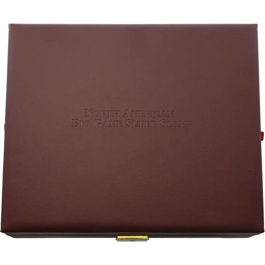 Heritage Coin Displays PDSRGH1904 - Brown Leather Coin Display Box With Locking Clasp For 28 Coins by Miscellaneous