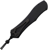 Heretic Knives Auto Hydra V4 OTF Tanto - Tiger Stripe MagnaCut Blade With Black DLC Aluminum Handle 5.5 Inch Closed by Heretic Knives