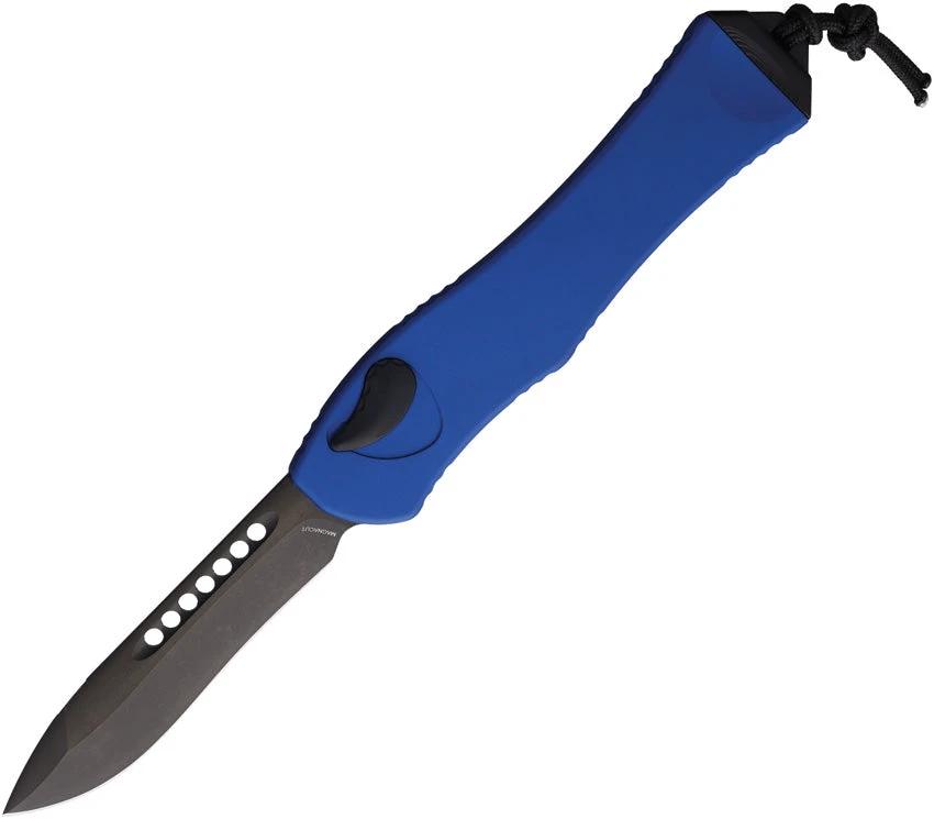 Heretic Knives Auto Hydra V4 OTF Recurve DLC H408-6A-BLU by Heretic Knives