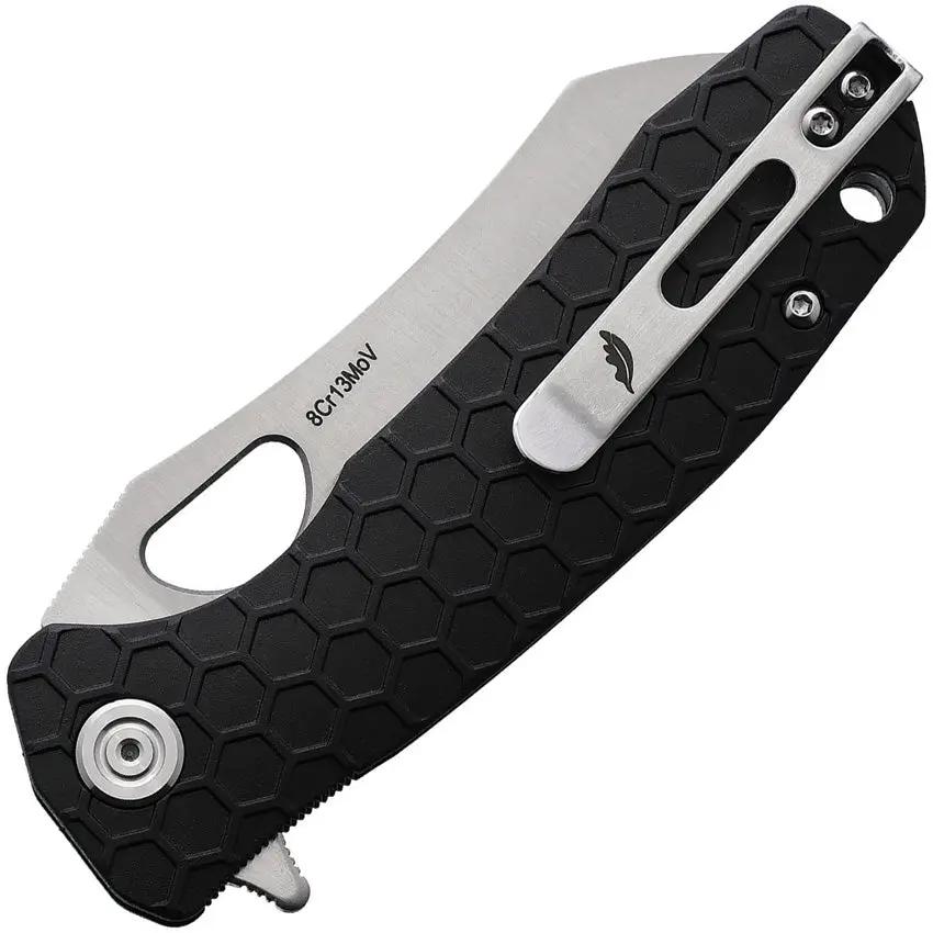 Honey Badger Knives Warncleaver Linerlock HB1038 - Durable 8Cr13MoV Blade With Textured GRN Handle and Pocket Clip by Honey Badger Knives