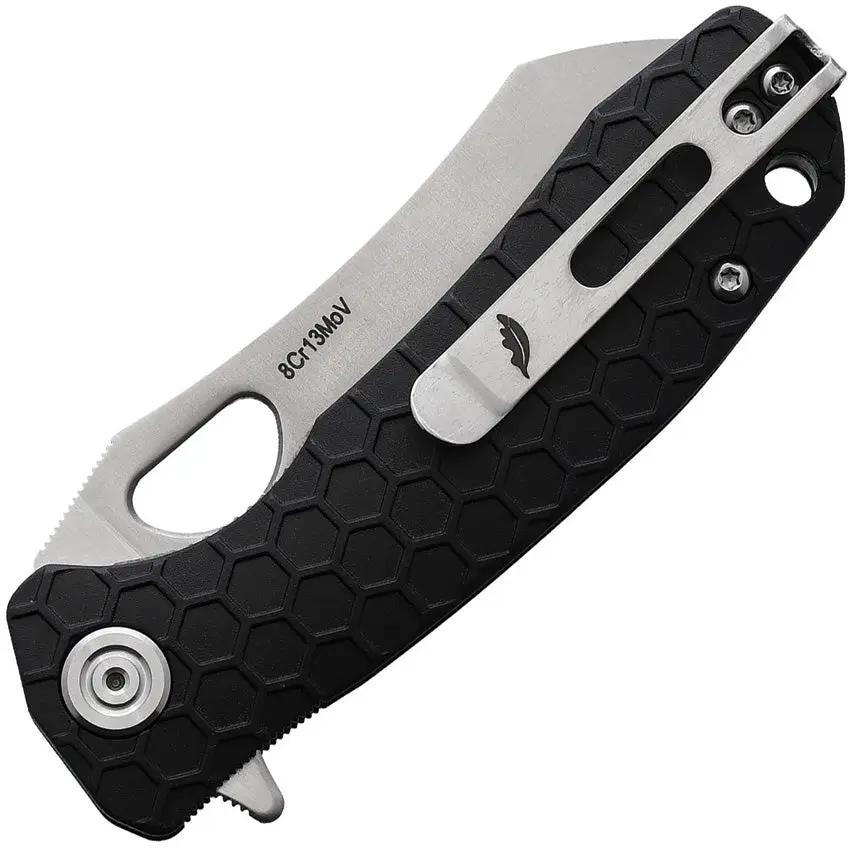 Honey Badger Knives Warncleaver Linerlock HB1045 - 2.75 Inch Satin 8Cr13MoV Blade With Textured GRN Handle by Honey Badger Knives