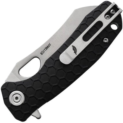 Honey Badger Knives Warncleaver Linerlock HB1045 - 2.75 Inch Satin 8Cr13MoV Blade With Textured GRN Handle by Honey Badger Knives