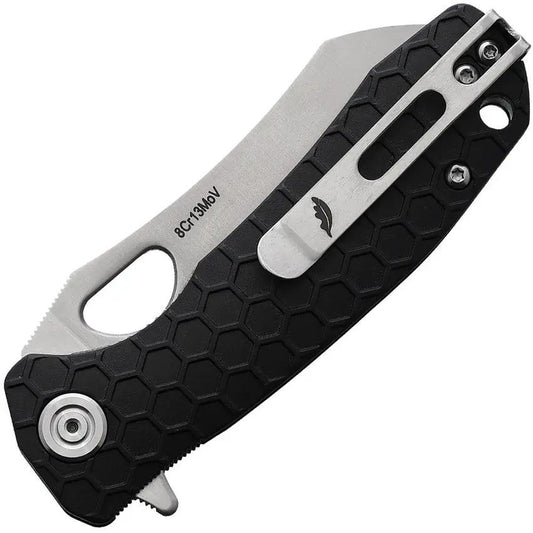 Honey Badger Knives Warncleaver Linerlock HB1045 - 2.75 Inch Satin 8Cr13MoV Blade With Textured GRN Handle by Honey Badger Knives
