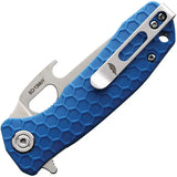 Honey Badger Knives Small Easy Open Linerlock Blue HB1074 - Satin 8Cr13MoV Blade With Thumb Pull by Honey Badger Knives
