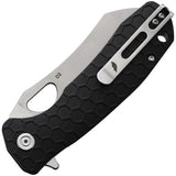 Honey Badger Knives Warncleaver Linerlock HB1104 - D2 Tool Steel Blade, 4.63 Inch Closed, Black GRN Handle by Honey Badger Knives