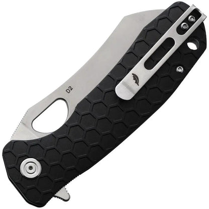 Honey Badger Knives Warncleaver Linerlock HB1104 - D2 Tool Steel Blade, 4.63 Inch Closed, Black GRN Handle by Honey Badger Knives