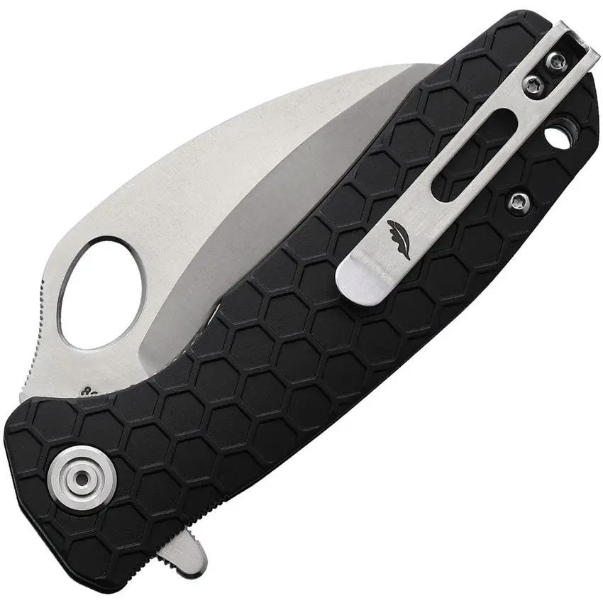 Honey Badger Knives Medium Claw Linerlock HB1131 - 3 Inch Serrated 8Cr13MoV Blade With Textured GRN Handle by Honey Badger Knives